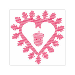 Tampon Auto-encreur Valentines Day Love Heart Acorn