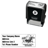 Tampon Auto-encreur Vendeur de fleurs de fleuriste (En situation)