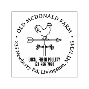 Tampon Auto-encreur Vent Météo vintage Vane Country Farm Logo