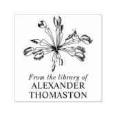 Tampon Auto-encreur Venus Flytrap Plante Mantis Bibliothèque Nom du li (Design)