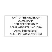 Tampon Auto-encreur Vérification du dépôt uniquement (Design)