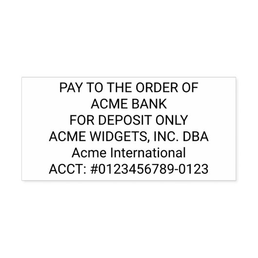 Tampon Auto-encreur Vérification du dépôt uniquement (Design)