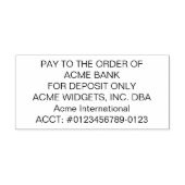 Tampon Auto-encreur Vérification du dépôt uniquement (Design)