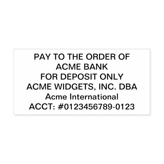 Tampon Auto-encreur Vérification du dépôt uniquement (Design)