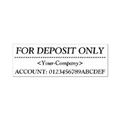 Tampon Auto-encreur Vérifier l'indice restrictif + Nom Timbre en caout (Design)