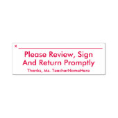 Tampon Auto-encreur "Veuillez Consulter, Signer Et Retourner Rapidemen (Design)