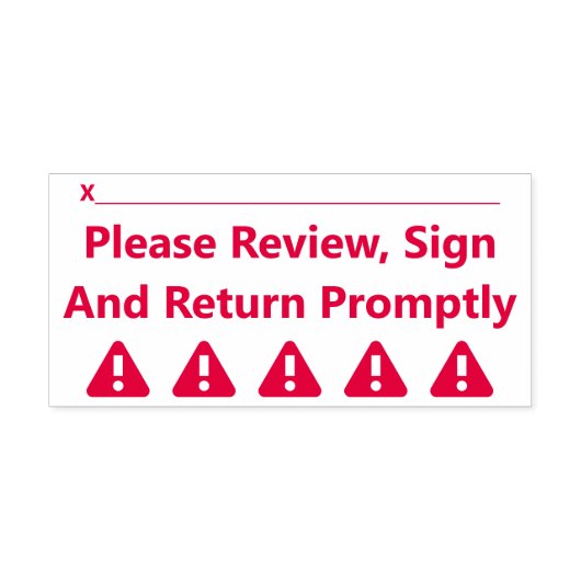 Tampon Auto-encreur "Veuillez Consulter, Signer Et Retourner Rapidemen (Design)
