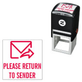 Tampon Auto-encreur "VEUILLEZ RETOURNER À ENVOYER" & Enveloppe-et-flèc (En situation)