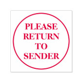 Tampon Auto-encreur "VEUILLEZ RETOURNER À L'ENVOI" Timbre en caoutchou (Design)