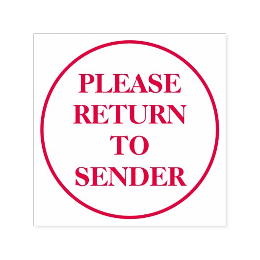 Tampon Auto-encreur "VEUILLEZ RETOURNER À L'ENVOI" Timbre en caoutchou (Design)