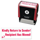 Tampon Auto-encreur "Veuillez retourner à l'expéditeur", "Le destinata (En situation)