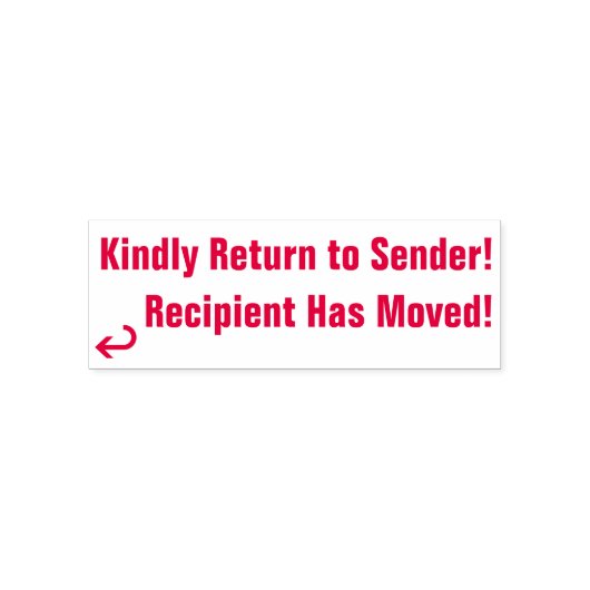 Tampon Auto-encreur "Veuillez retourner à l'expéditeur", "Le destinata (Design)