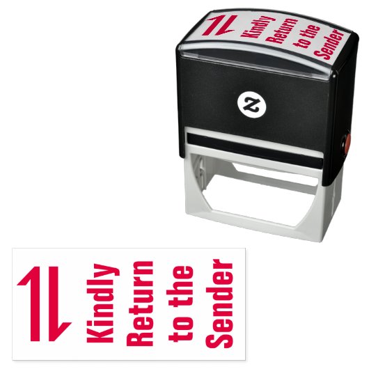 Tampon Auto-encreur "Veuillez retourner à l'expéditeur" Timbre en caou (En situation)
