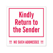 Tampon Auto-encreur "Veuillez retourner à l'expéditeur" Timbre en caou (Design)