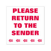 Tampon Auto-encreur "VEUILLEZ RETOURNER À L'EXPÉDITEUR" Timbre en caou (Design)