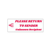 Tampon Auto-encreur "VEUILLEZ REVENIR À ENVOYER" "Destinataire inconnu (Design)