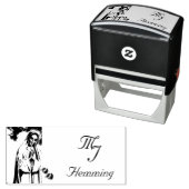 Tampon Auto-encreur Vierge Marie Monogrammé (En situation)