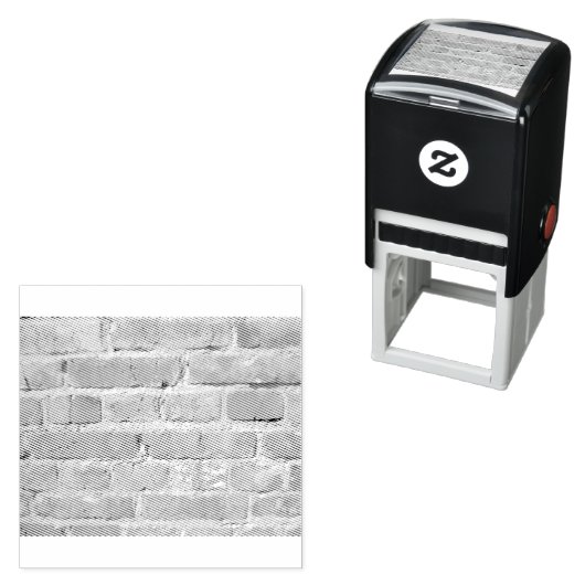 Tampon Auto-encreur Vieux mur en briques avec revêtement écaillé (En situation)