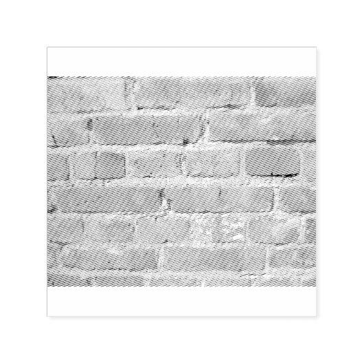 Tampon Auto-encreur Vieux mur en briques avec revêtement écaillé (Design)