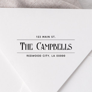 Tampon Auto-encreur Vintage Chic Family Return Adresse