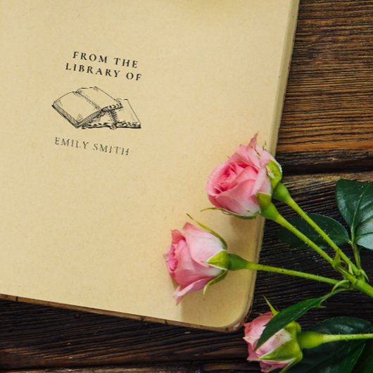 Tampon Auto-encreur Vintage De La Bibliothèque De