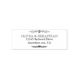 Tampon Auto-encreur Vintage Rustique vieux parchemin Mariage victorien