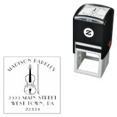 Tampon Auto-encreur Viola Violon Musique Enseignant Musicien (En situation)