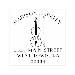 Tampon Auto-encreur Viola Violon Musique Enseignant Musicien