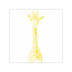 Tampon Auto-encreur Visage mignon de girafe