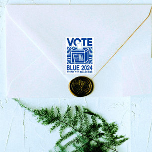 Tampon Auto-encreur Vote Bleu 2024 Bulletin de vote Élection président