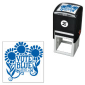 Tampon Auto-encreur Votez bleu, peu importe qui (En situation)