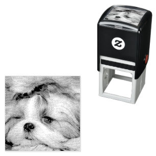 Tampon Auto-encreur Votre chiot chien animal de compagnie photo person