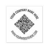 Tampon Auto-encreur Votre code QR et le texte personnalisé Timbre pers (Design)