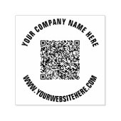 Tampon Auto-encreur Votre code QR et le texte personnalisé Timbre pers (Design)