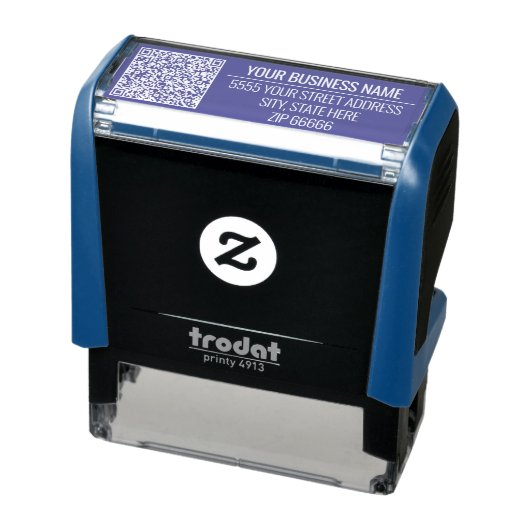 Tampon Auto-encreur Votre code QR Info Nom d'adresse Timbre Choisir le (Produit)