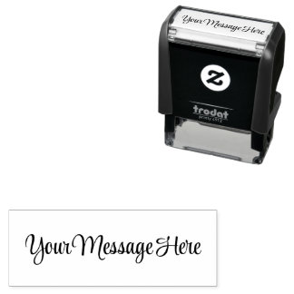 Tampon Auto-encreur Votre message ici Élégant script