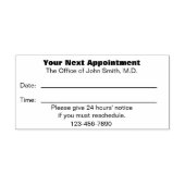 Tampon Auto-encreur Votre prochain rendez-vous Modèle de rappel pour l (Design)