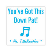 Tampon Auto-encreur "Vous avez ce chat bas !" + Nom de l'enseignant pe (Design)