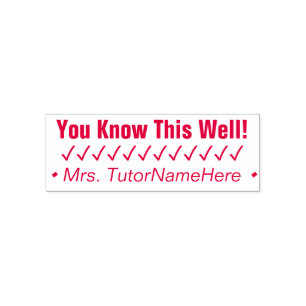 Tampon Auto-encreur "Vous Le Savez Bien !" + Nom Tutor Timbre En Caout