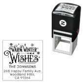Tampon Auto-encreur Warm Winter Wings adresse de retour (En situation)