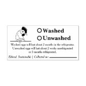 Tampon Auto-encreur Washed Unwashed Chicken Egg Carton Packaging (Design)