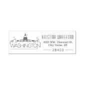 Tampon Auto-encreur Washington DC | Timbre d'auto-connexion d'adresse (Design)