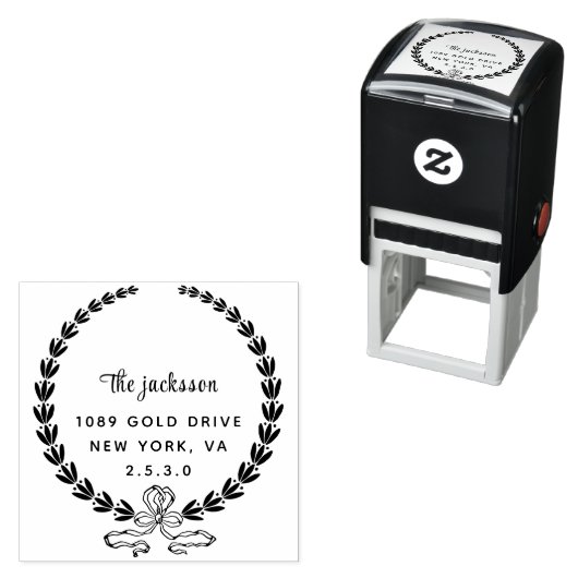 Tampon Auto-encreur weddin Couple Names Simple Typographie Mariage (En situation)