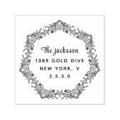 Tampon Auto-encreur weddin Couple Names Simple Typographie Mariage (Design)