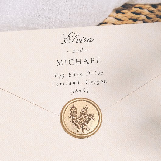 Tampon Auto-encreur Wedding Calligraphy & Classic Serif Return Address