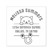Tampon Auto-encreur White Cat Arch Adresse 2 (Design)
