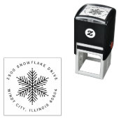 Tampon Auto-encreur Winter Snowflake Modern Holiday (En situation)