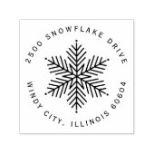Tampon Auto-encreur Winter Snowflake Modern Holiday (Design)