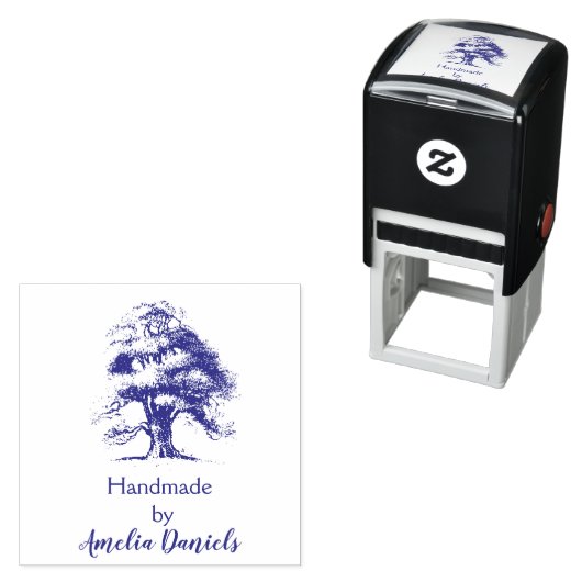 Tampon Auto-encreur Wise Old Chêne fait main par (En situation)