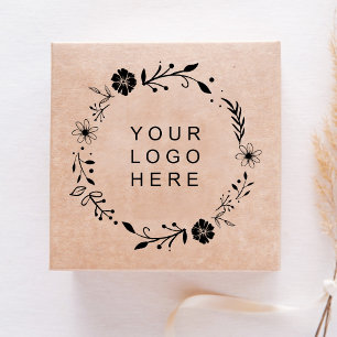Tampon Auto-encreur Wreath florale Logo d'entreprise personnalisé